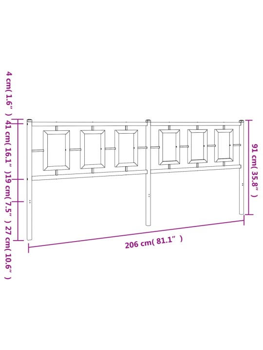 Gultas galvgalis, balts, 200 cm