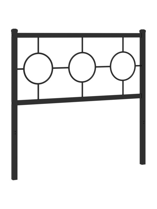 Gultas galvgalis, metāls, melns, 90 cm