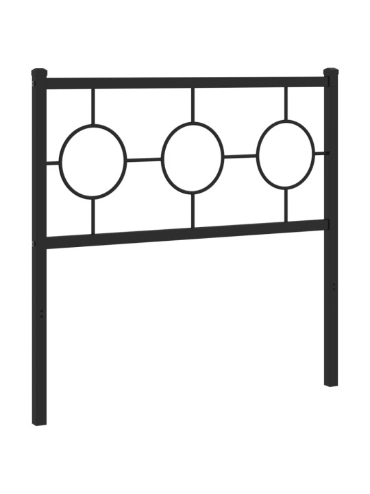 Gultas galvgalis, metāls, melns, 90 cm