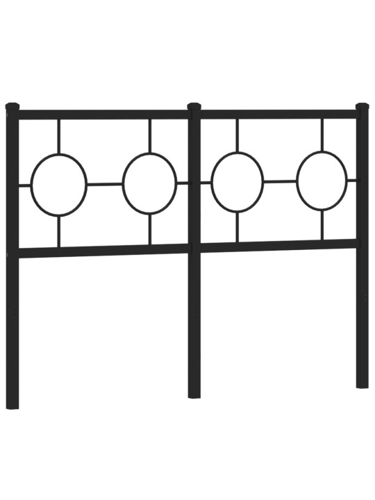 Gultas galvgalis, metāls, melns, 120 cm