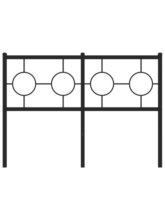 Gultas galvgalis, metāls, melns, 120 cm