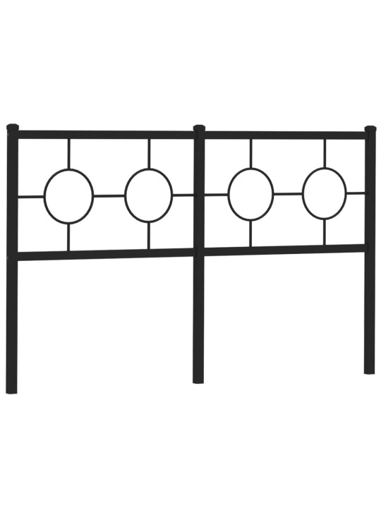 Gultas galvgalis, metāls, melns, 150 cm