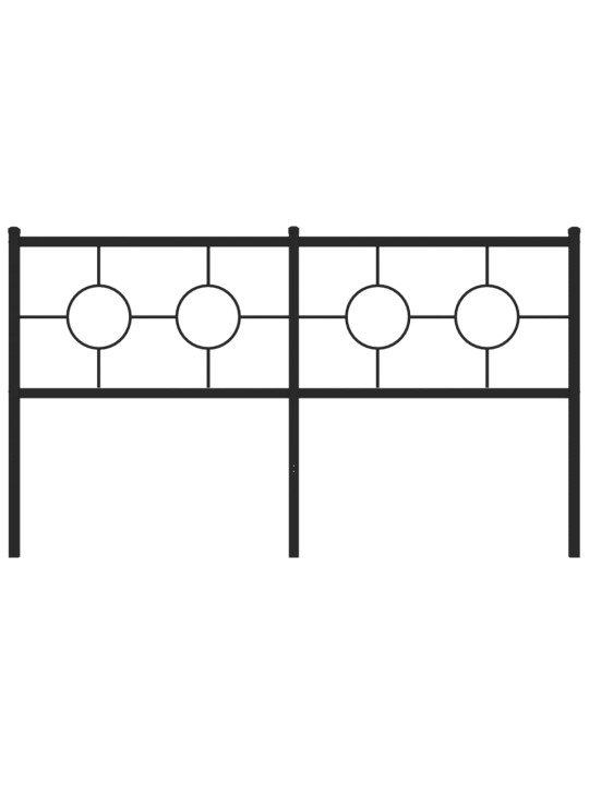 Gultas galvgalis, metāls, melns, 150 cm