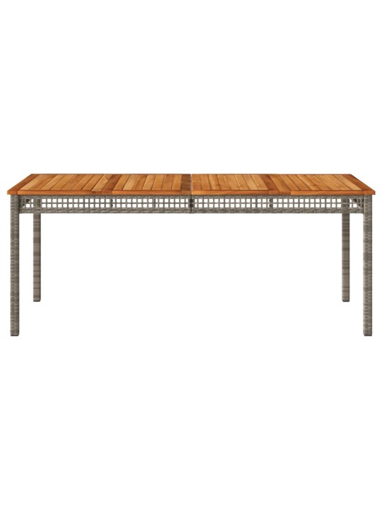Dārza galds, 180x90x75 cm, pelēka pe rotangpalma, akācijas koks