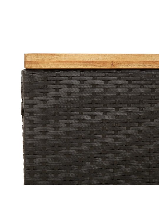 Dārza uzglabāšanas kaste, melna, 110x55x63 cm, pe rotangpalma