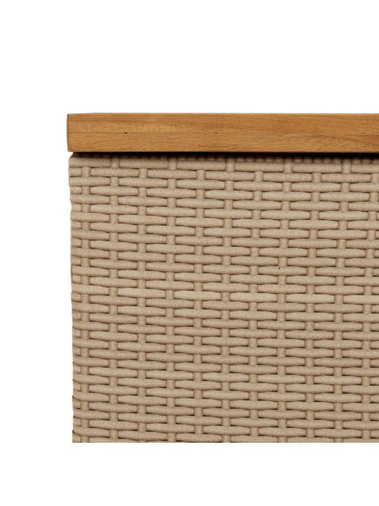 Dārza uzglabāšanas kaste, bēša, 110x55x63 cm, pe rotangpalma