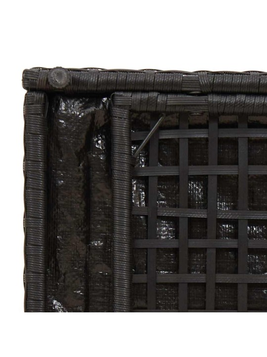 Spilvenu kaste ar uzglabāšanu melna 50 x 50 x 50 cm poliratāns