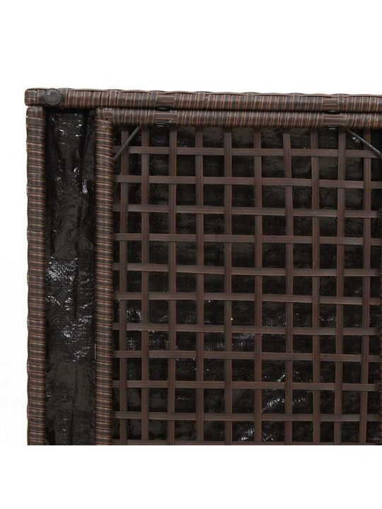 Spilvenu kaste ar uzglabāšanu brūna 50 x 50 x 50 cm poliratāns
