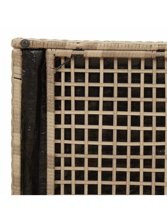 Spilvenu kaste ar uzglabāšanu bēša 50 x 50 x 50 cm poliratāns