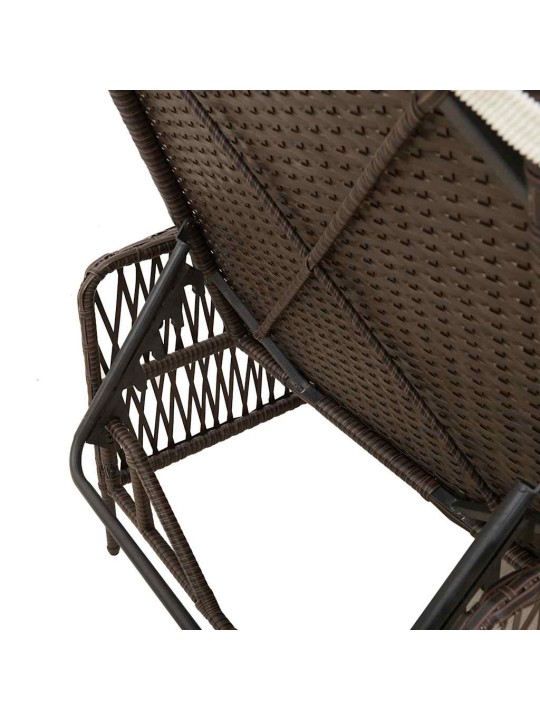 Sauļošanās zvilnis 2 pcs brūna 35 x 35 x 32cm poliratāns