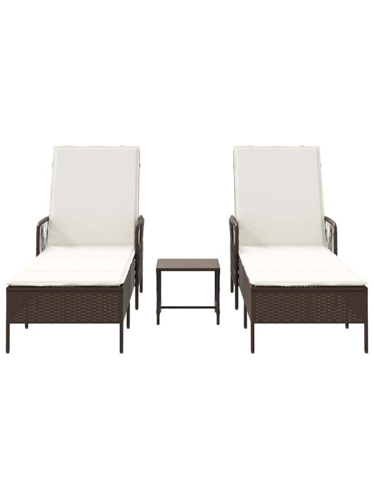 Sauļošanās zvilnis 2 pcs brūna 35 x 35 x 32cm poliratāns