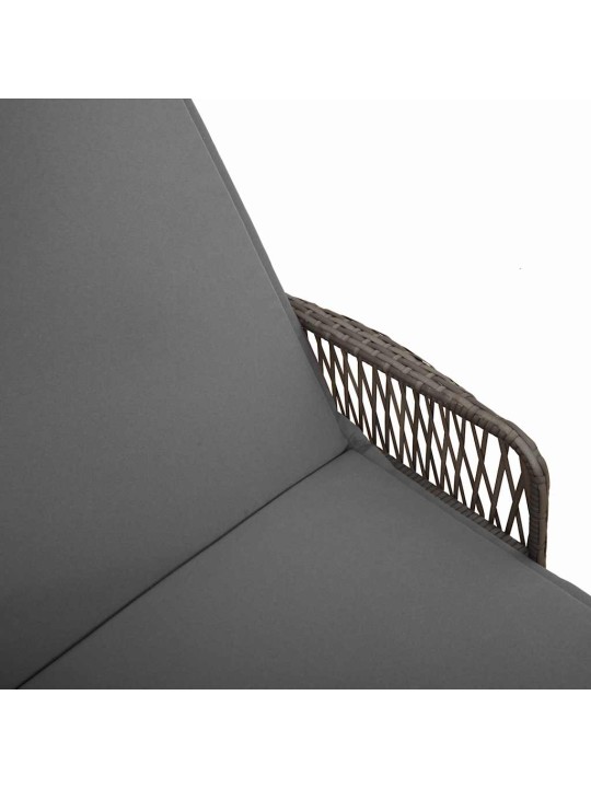Sauļošanās zvilnis 2 pcs pelēka 35 x 35 x 32cm poliratāns