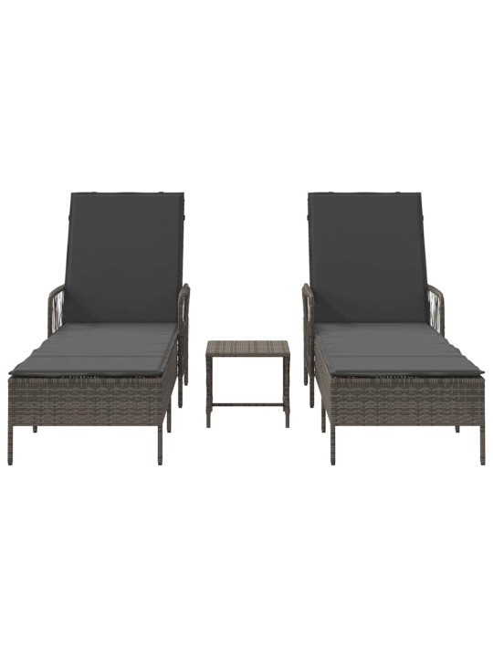 Sauļošanās zvilnis 2 pcs pelēka 35 x 35 x 32cm poliratāns