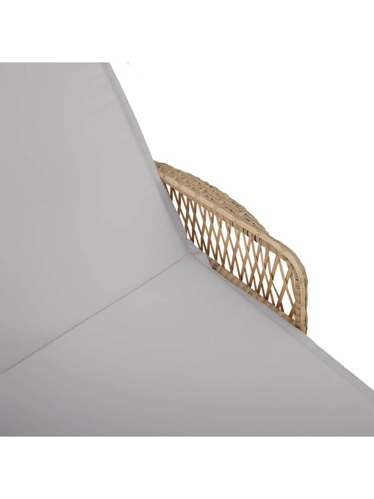 Sauļošanās zvilnis 2 pcs bēša 35 x 35 x 32cm poliratāns