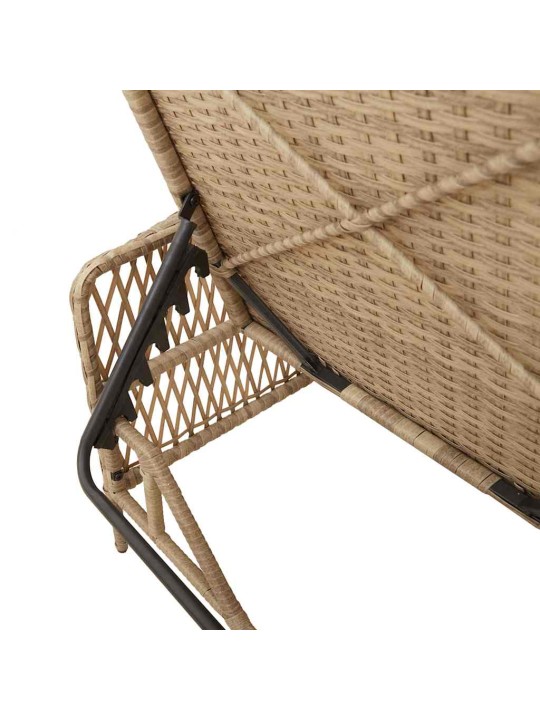 Sauļošanās zvilnis 2 pcs bēša 35 x 35 x 32cm poliratāns