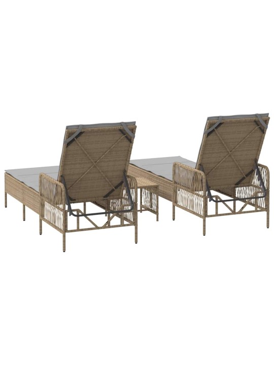 Sauļošanās zvilnis 2 pcs bēša 35 x 35 x 32cm poliratāns