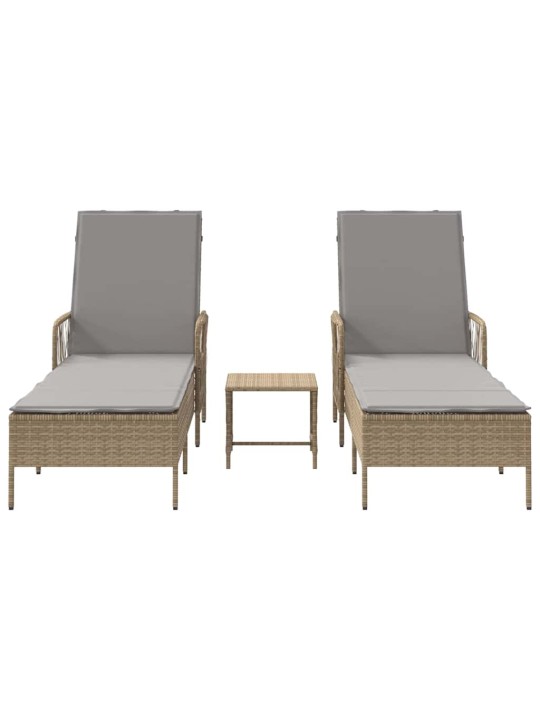 Sauļošanās zvilnis 2 pcs bēša 35 x 35 x 32cm poliratāns