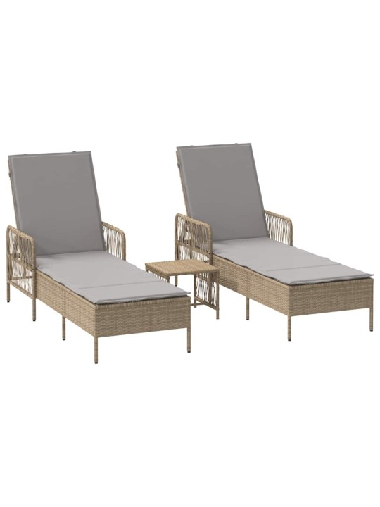 Sauļošanās zvilnis 2 pcs bēša 35 x 35 x 32cm poliratāns