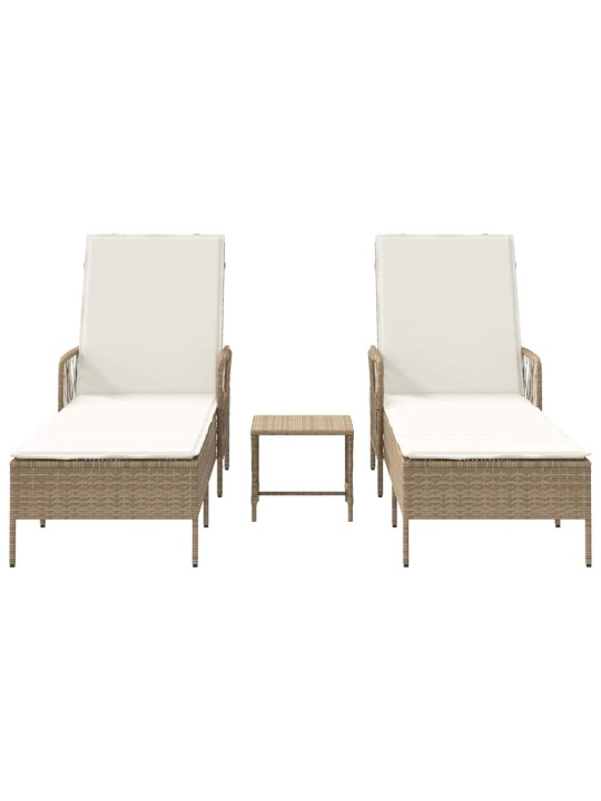 Sauļošanās zvilnis 2 pcs bēša 35 x 35 x 32cm poliratāns