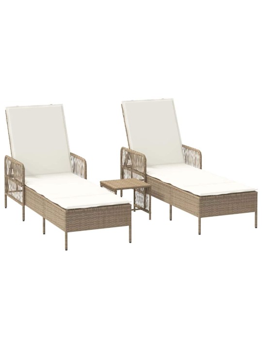 Sauļošanās zvilnis 2 pcs bēša 35 x 35 x 32cm poliratāns