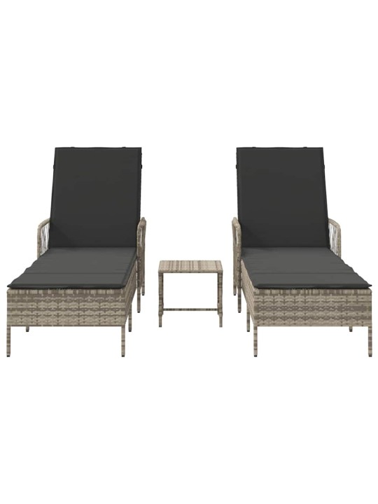Sauļošanās zvilnis 2 pcs gaiši pelēks 35 x 35 x 32cm poliratāns