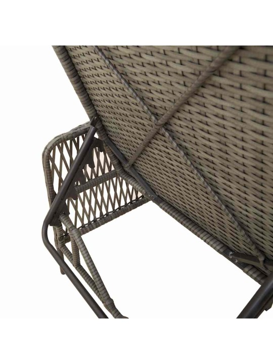 Sauļošanās zvilnis 2 pcs pelēka 35 x 35 x 32cm poliratāns