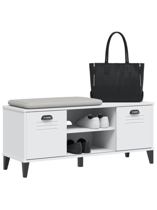 Apavu skapis viken, 106x35x45 cm, balts, inženierijas koks