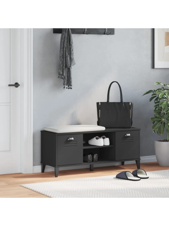 Apavu skapis viken, 106x35x45 cm, melns, inženierijas koks