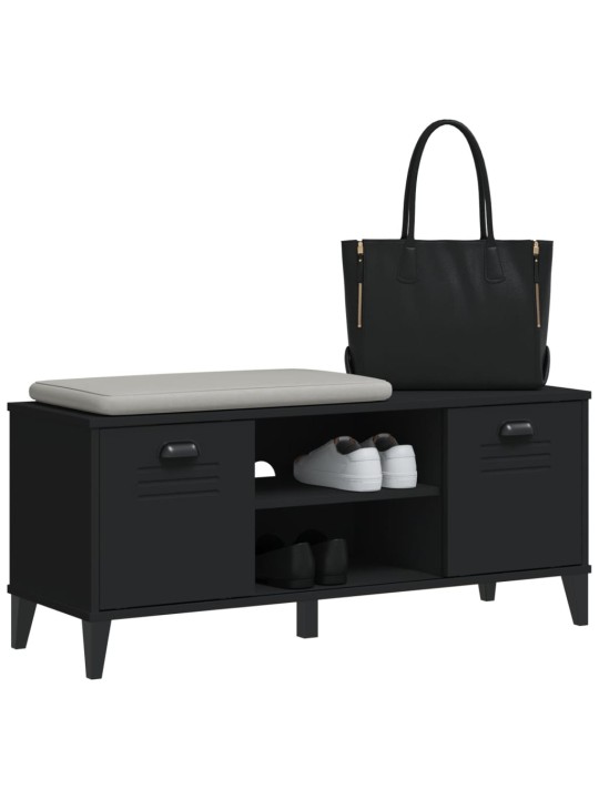 Apavu skapis viken, 106x35x45 cm, melns, inženierijas koks