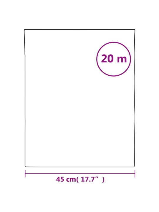 Loga plēve, matēta, melna, 45x2000 cm, PVC