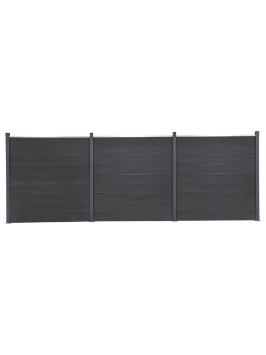 Žoga paneļu komplekts, pelēks, 526x186 cm, wpc