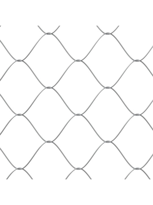 Suņu būris ar jumtu un durvīm, pelēks, 2x2x2 m, cinkots tērauds