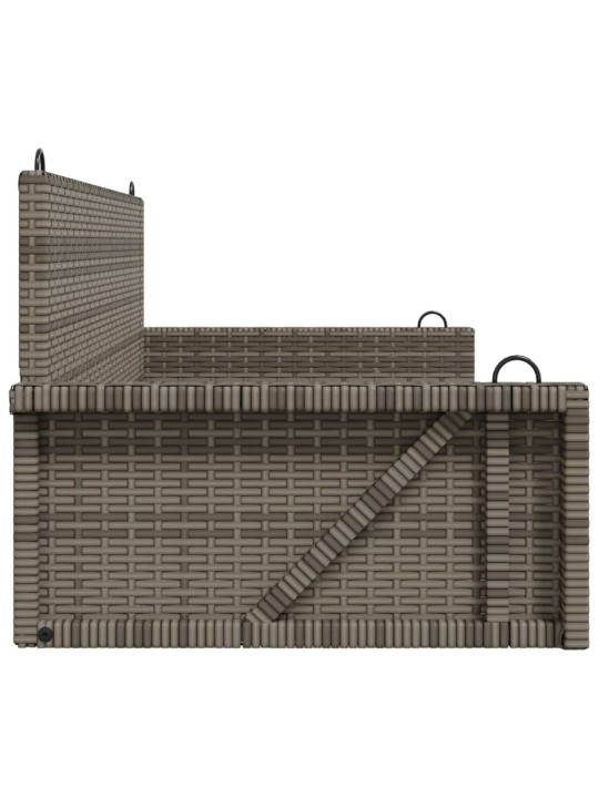 Šūpoļkrēsls, pelēks, 119x56x48 cm, pe rotangpalma