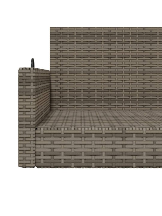 Šūpoļkrēsls, pelēks, 119x56x48 cm, pe rotangpalma