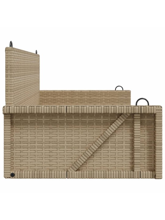 Šūpoļkrēsls, bēšs, 119x56x48 cm, pe rotangpalma