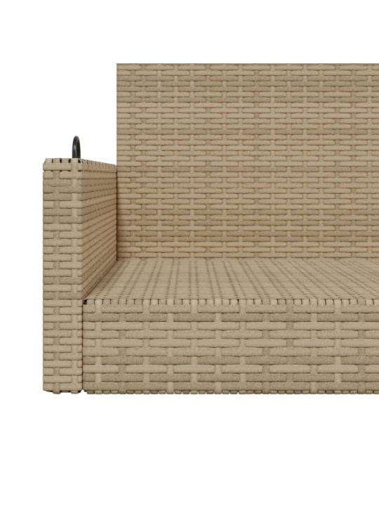 Šūpoļkrēsls, bēšs, 119x56x48 cm, pe rotangpalma