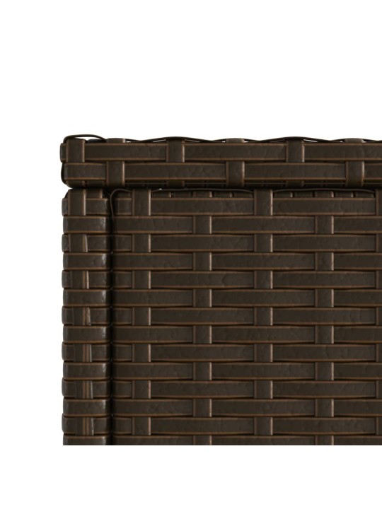 Dārza galds, stikla virsma, 58x27,5x55 cm, brūns pe rotangpalma