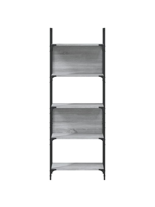 Grāmatu plaukts, 5 līmeņi, pelēks, 60,5x24x166,5 cm, koks