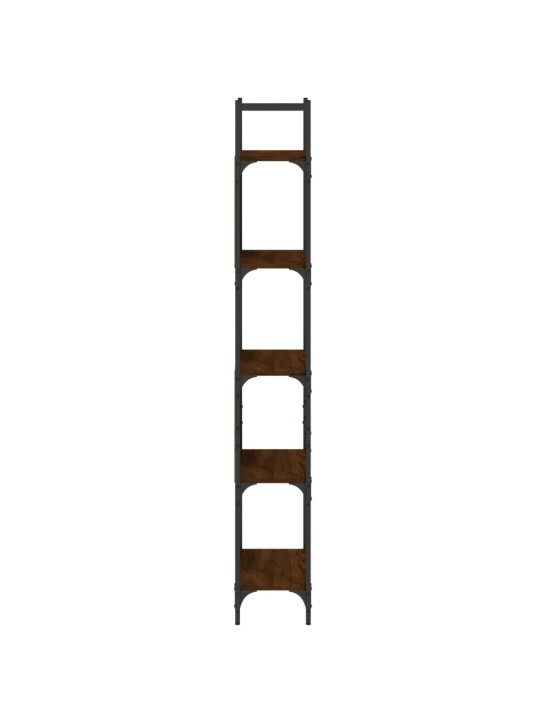 Grāmatu plaukts, 5 līmeņi, brūns, 60,5x24x166,5 cm, koks