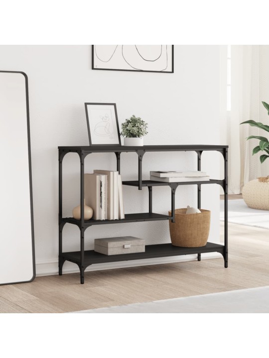 Konsoles galdiņš, melns, 100x30x75 cm, inženierijas koks