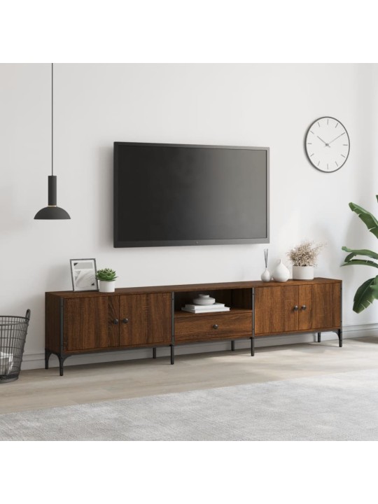 Tv plaukts, 200x25x44 cm, inženierijas koks, brūna ozola