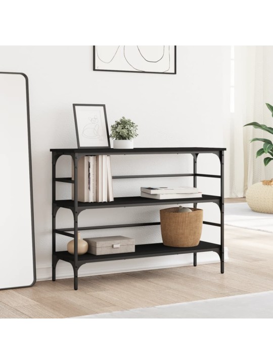 Konsoles galdiņš, melns, 100x32x75 cm, inženierijas koks