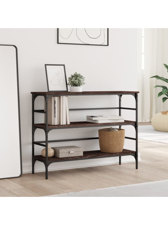 Konsoles galdiņš, brūns, 100x32x75 cm, inženierijas koks