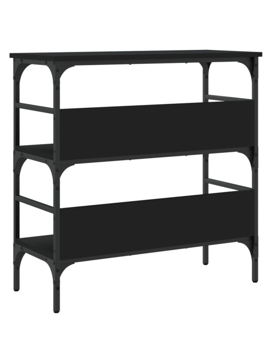 Konsoles galdiņš, melns, 75x32x75 cm, inženierijas koks