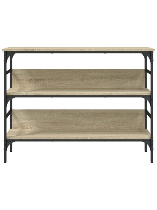 Konsoles galdiņš, koka krāsa, 100x32x75 cm, inženierijas koks