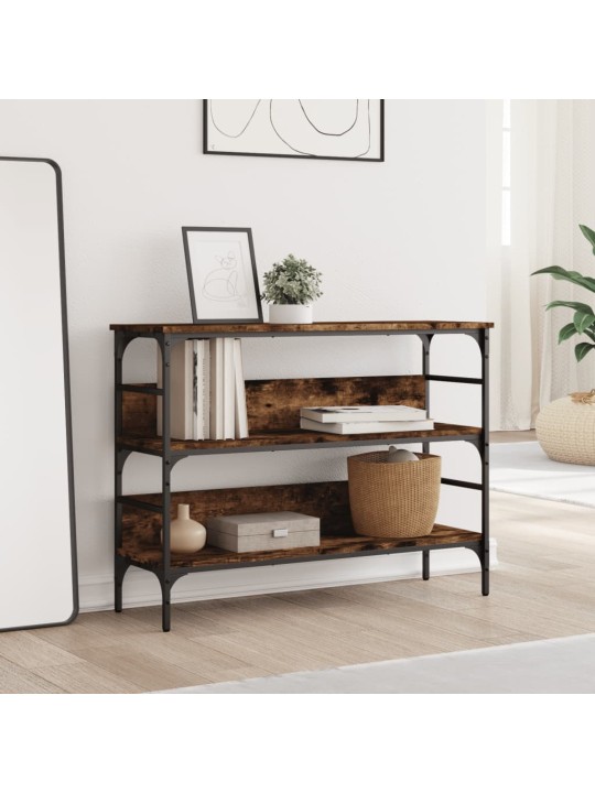 Konsoles galdiņš, koka krāsa, 100x32x75 cm, inženierijas koks