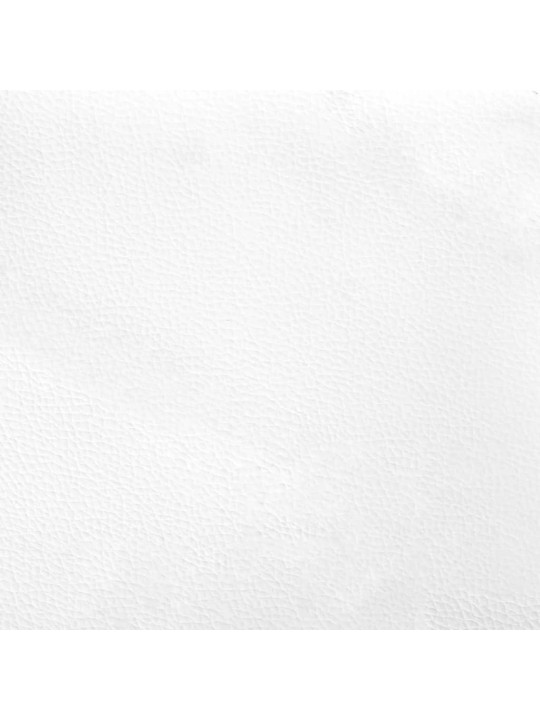 Gulta ar matraci, melna un baltu, 120x200 cm, mākslīgā āda