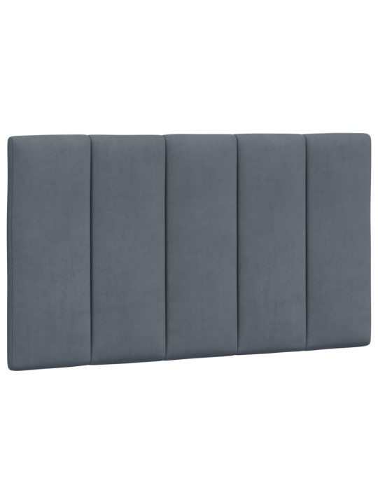 Gultas rāmis ar LED, tumši pelēks, 90x190 cm, samts