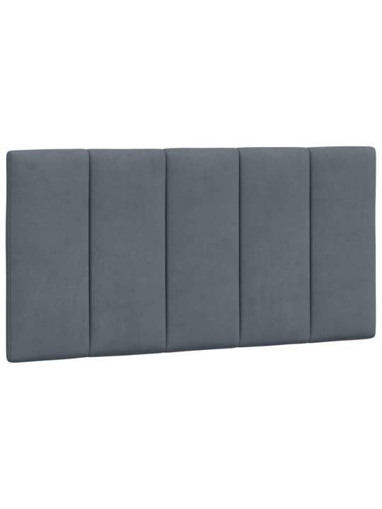 Gultas rāmis ar LED, tumši pelēks samts, 100x200 cm