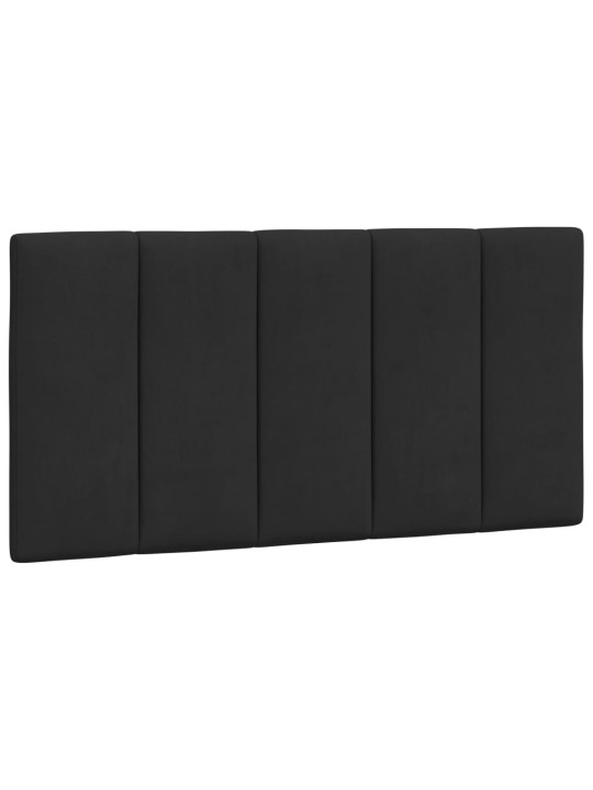 Gultas rāmis ar LED, melns, 100x200 cm, samts